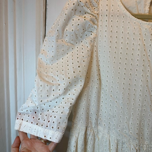 A New Day Eyelet Puff Sleeve Tiered Midi Dress - Picture 7 of 9